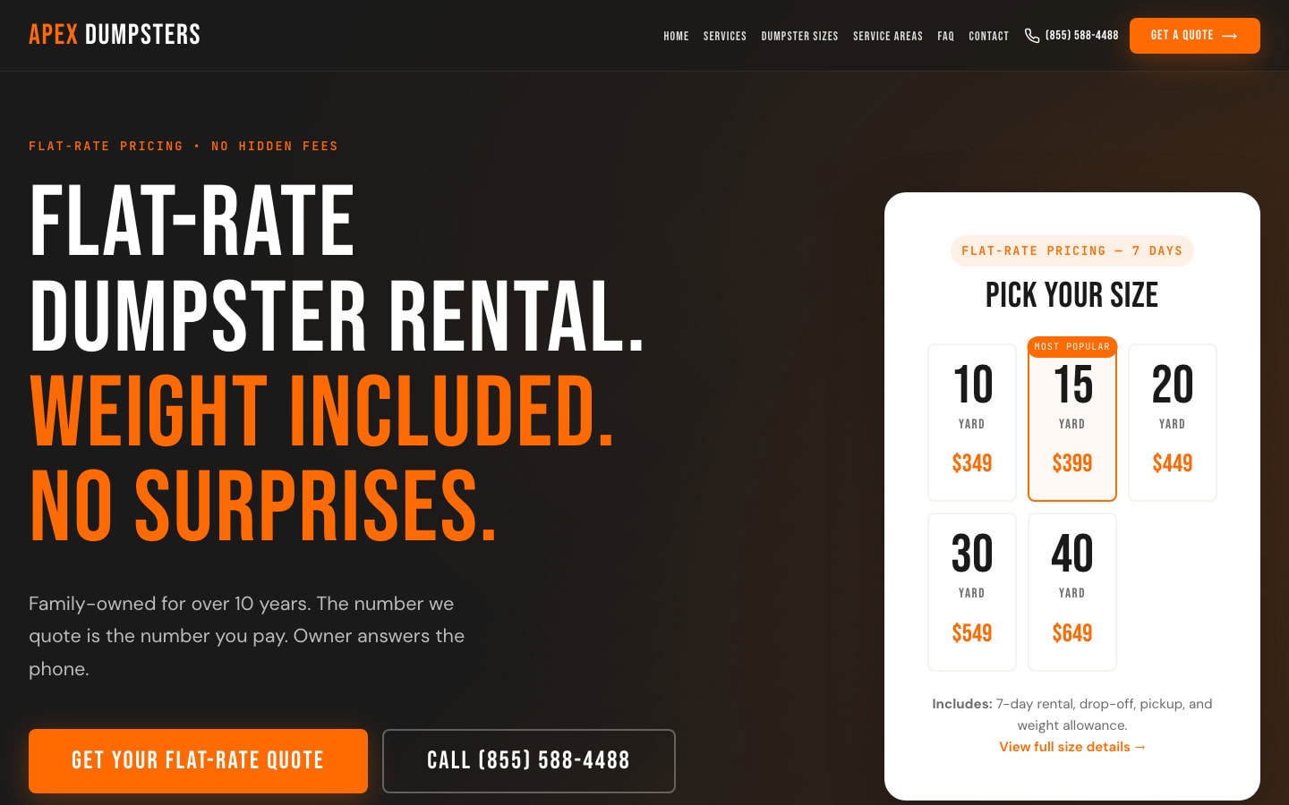 Apex Dumpsters Co. authority site